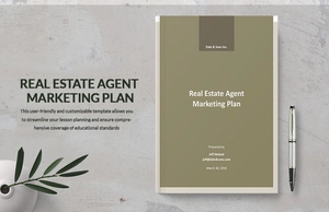 Real Estate Agent Marketing Plan Template