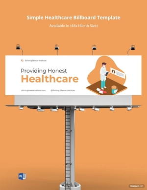 Simple Healthcare Billboard Template