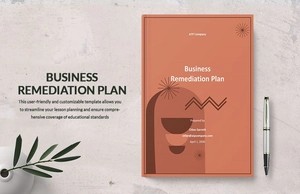 Business Remediation Plan Template