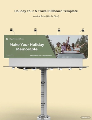 Holiday Tour & Travel Billboard Template