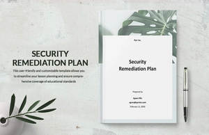 Security Remediation Plan Template