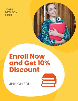 Back To School Admission Promotion Flyer Template