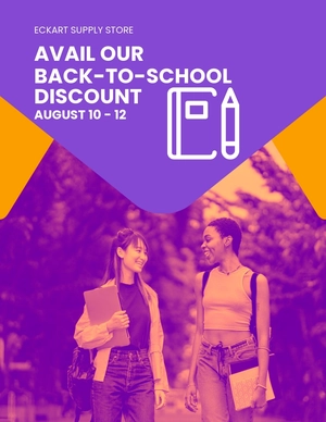 Back To School Discount Flyer Template