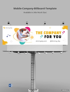 Mobile Company Billboard Template