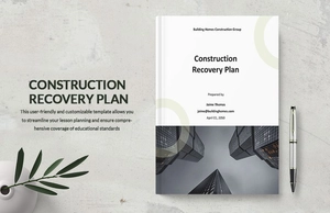 Construction Recovery Plan Template