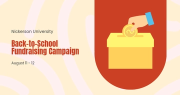 Free Back To School Fundraising Event Facebook Post Template to Edit Online