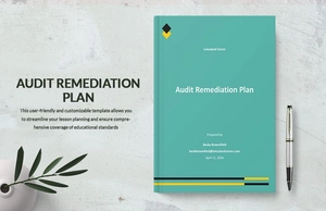 Audit Remediation Plan Template