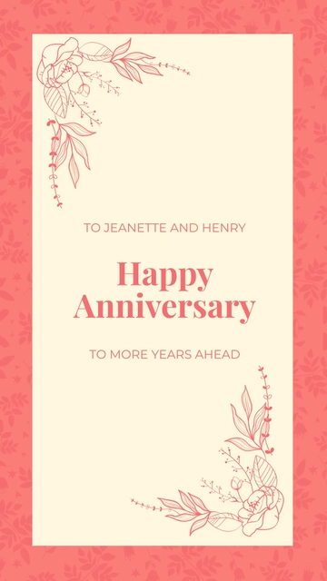 Free Happy Anniversary Whatsapp Post Template to Edit Online