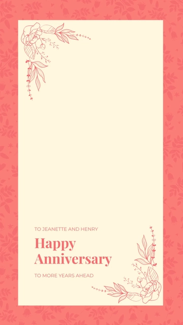 Free Happy Anniversary Snapchat Geofilter Template to Edit Online