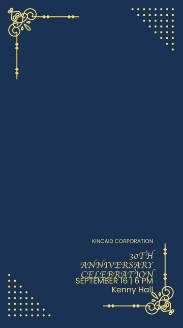 Free Anniversary Celebration Snapchat Geofilter Template to Edit Online