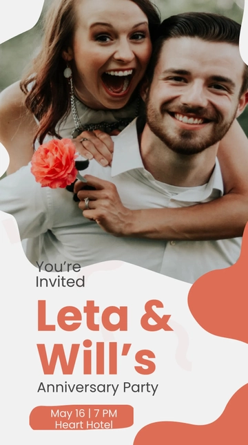 Free Anniversary Party Whatsapp Post Template to Edit Online