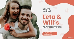 Free Anniversary Party Facebook Post Template to Edit Online