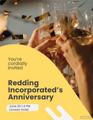 Company Anniversary Invitation Flyer Template