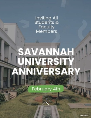 School Anniversary Invitation Flyer Template