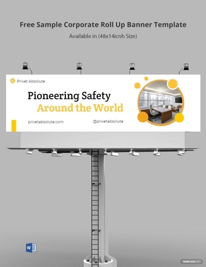 Sample Corporate Roll Up Banner Template
