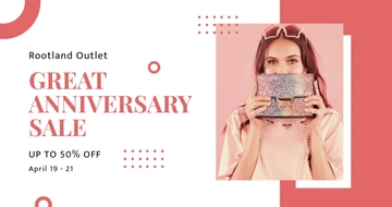 Free Anniversary Sale Facebook Post Template to Edit Online