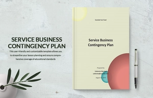 Service Business Contingency Plan Template