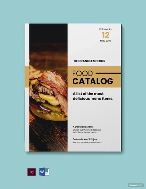 Food Company Catalog Template