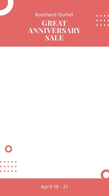 Free Anniversary Sale Snapchat Geofilter Template to Edit Online