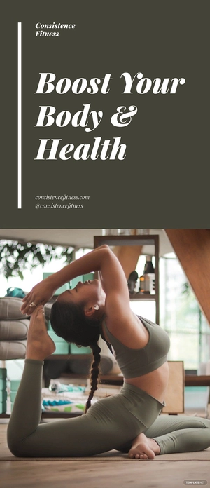 Elegant Fitness Roll Up Banner Template