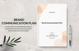 Brand Communication Plan Template