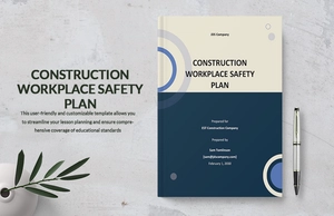 Construction Workplace Safety Plan Template