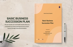Basic Business Succession Plan Template