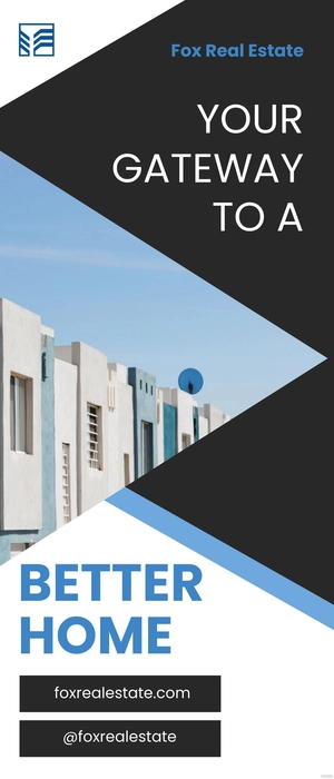 Elegant Real Estate Roll Up Banner Template