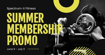 Free Gym Promotion Facebook Post Template to Edit Online
