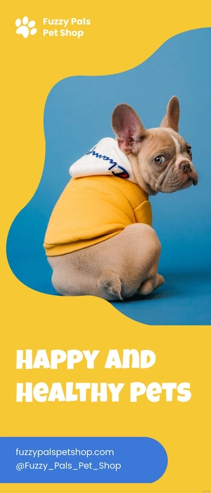 Pet Shop Roll-Up Banner Template