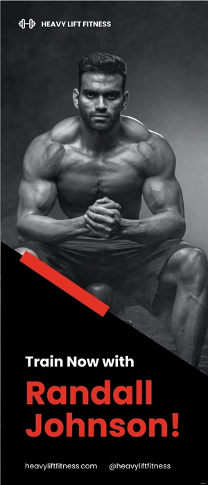 Fitness Trainer Roll-up Banner Template