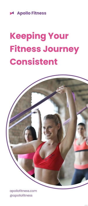 Creative Fitness Roll Up Banner Template