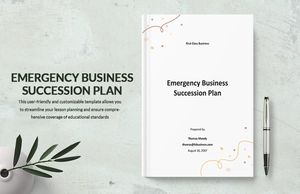 Emergency Business Succession Plan Template