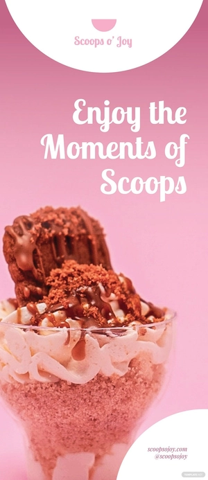 Ice Cream Shop Roll Up Banner Template