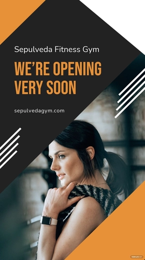 Gym Opening Whatsapp Post Template