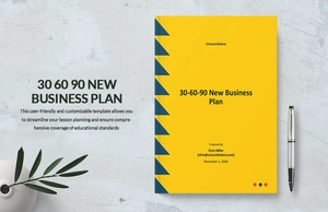 30 60 90 New Business Plan Template