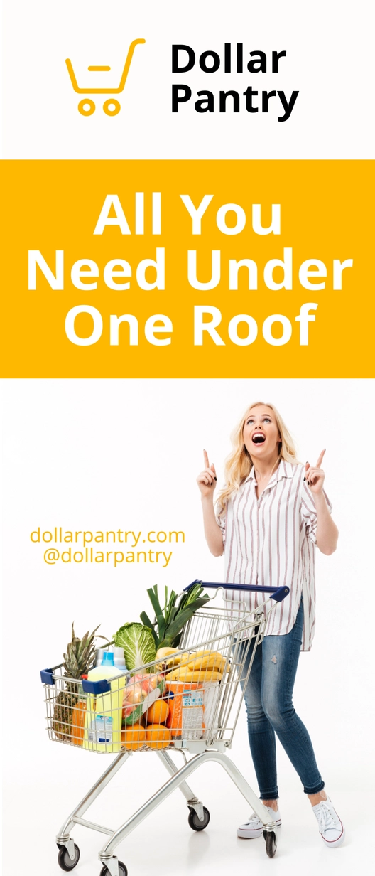Grocery Shop Roll Up Banner Template