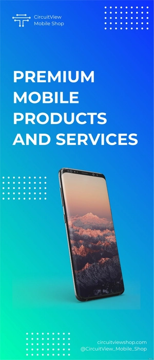 Mobile Shop Roll Up Banner Template