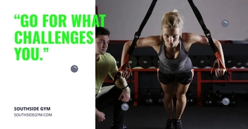 Free Gym Quote Facebook Post Template to Edit Online