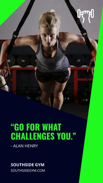 Free Gym Quote Whatsapp Post Template to Edit Online