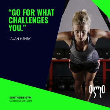 Free Gym Quote Linkedin Post Template to Edit Online