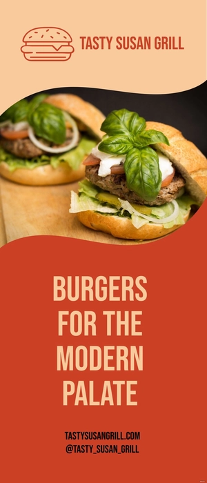 Modern Restaurant Roll Up Banner Template