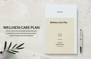Wellness Care Plan Template