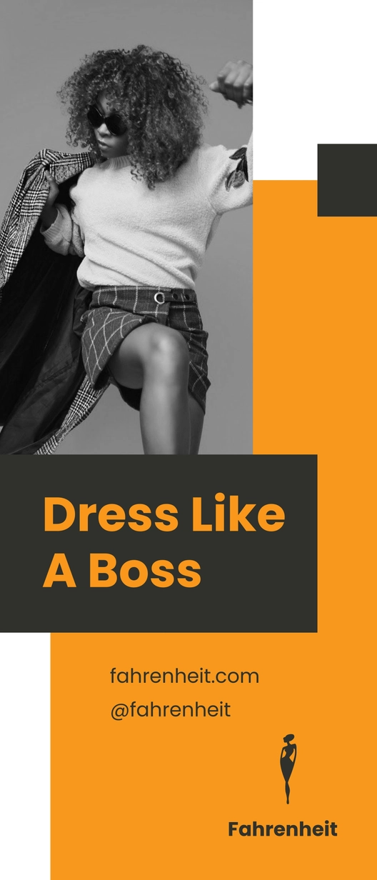 Women's Fashion Roll Up Banner Template