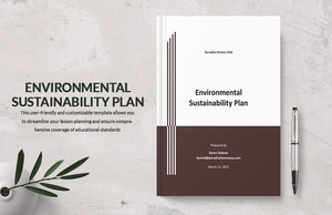Environmental Sustainability Plan Template