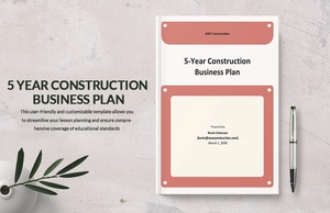 5 Year Construction Business Plan Template