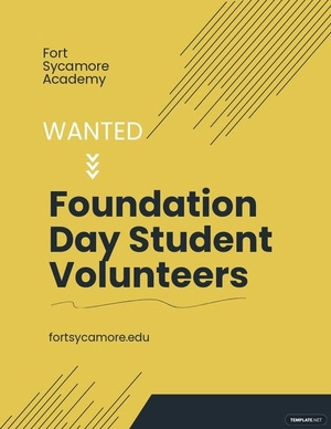 Student Volunteer Flyer Template