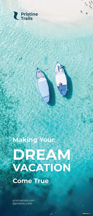 Dream Vacation Roll Up Banner Template