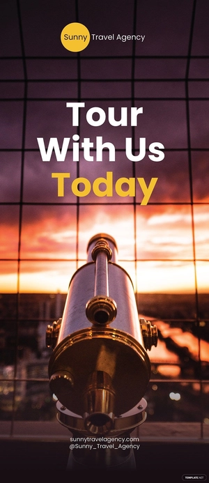 Tour and Travel Roll Up Stand Banner Template