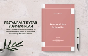 Restaurant 5 Year Business Plan Template
